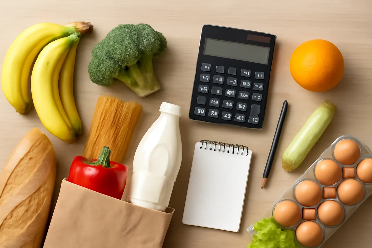 how to save money on groceries concept