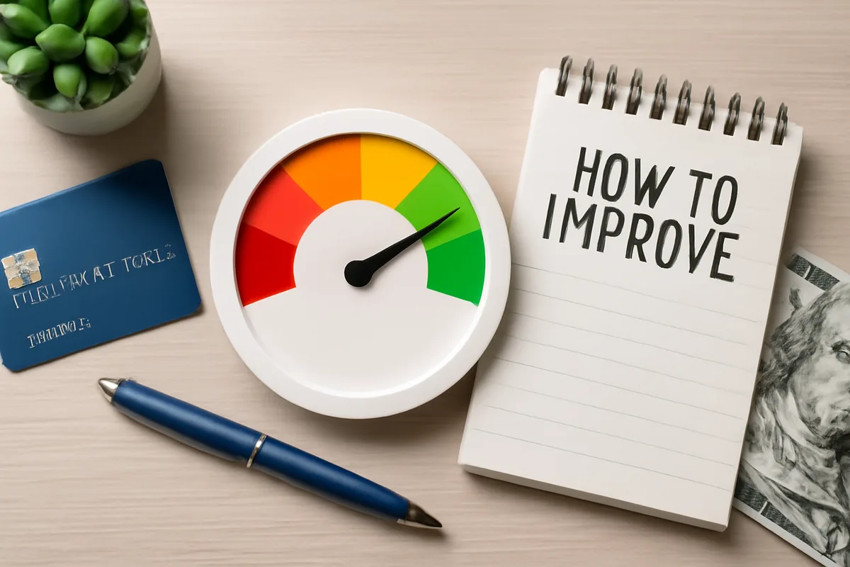 how to improve your credit score concept