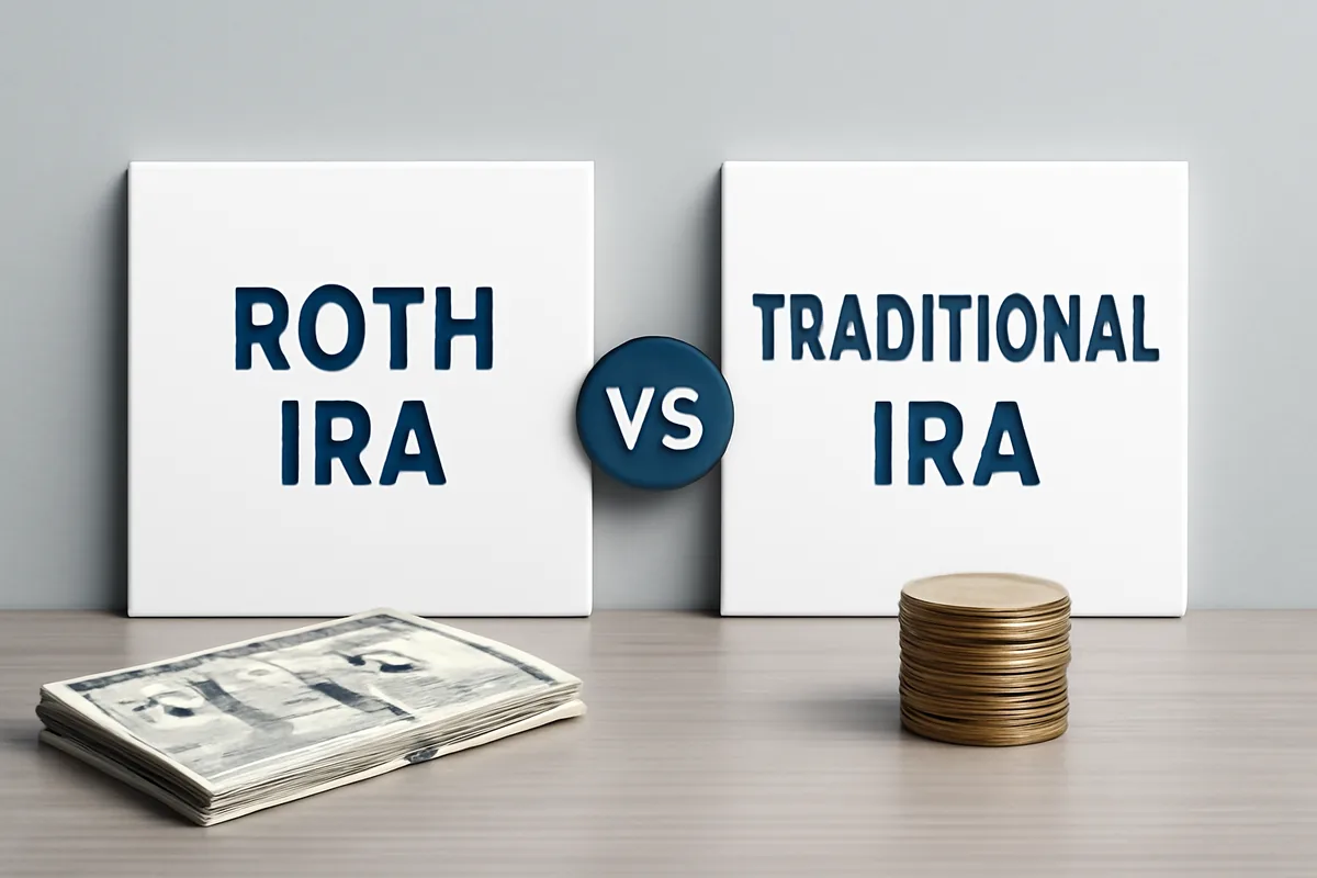 Roth IRA vs traditional IRA concept